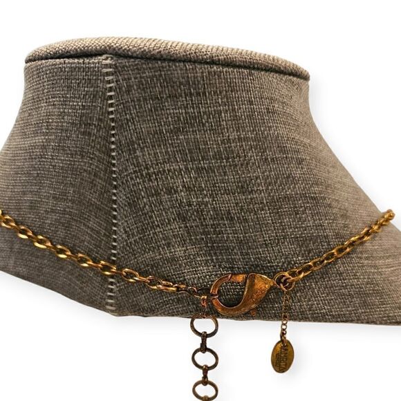 Amrita Singh Antique 18k Gold-Plated Brass Peacock Feather Pendant Necklace - Picture 8 of 11